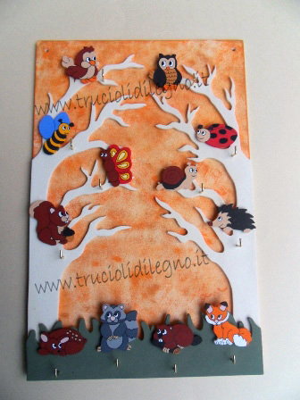 Pannello portachiavi 12 ganci
