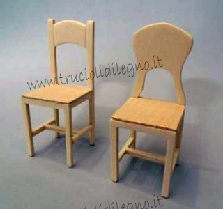 Segnaposto Seggioline legno naturale