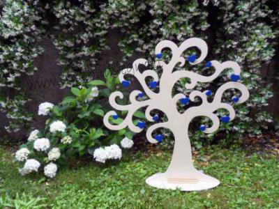 Tabeau mariage albero cuori blu