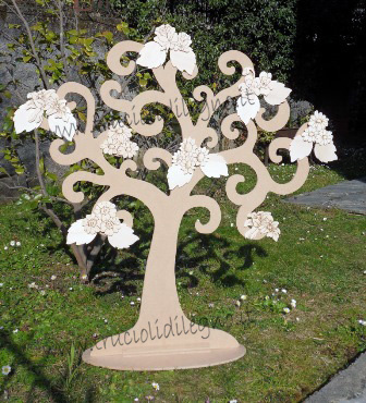 Tabeau mariage albero fiori pirografat0 2